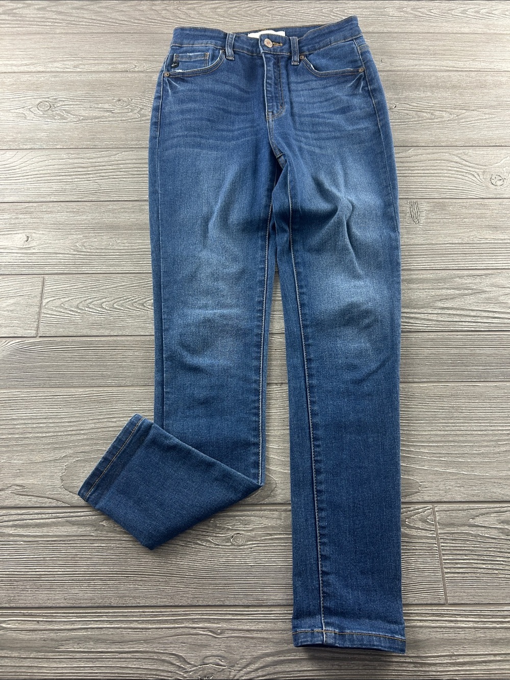 KanCan Women's Medium Blue Straight Leg Jeans #3